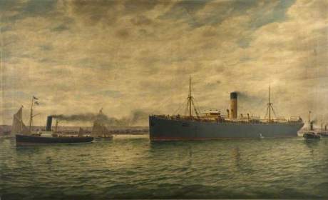 Cockerham, Charles, active c.1900-1935; SS 'Winkfield' Bound for South Africa with Troops, July 1890